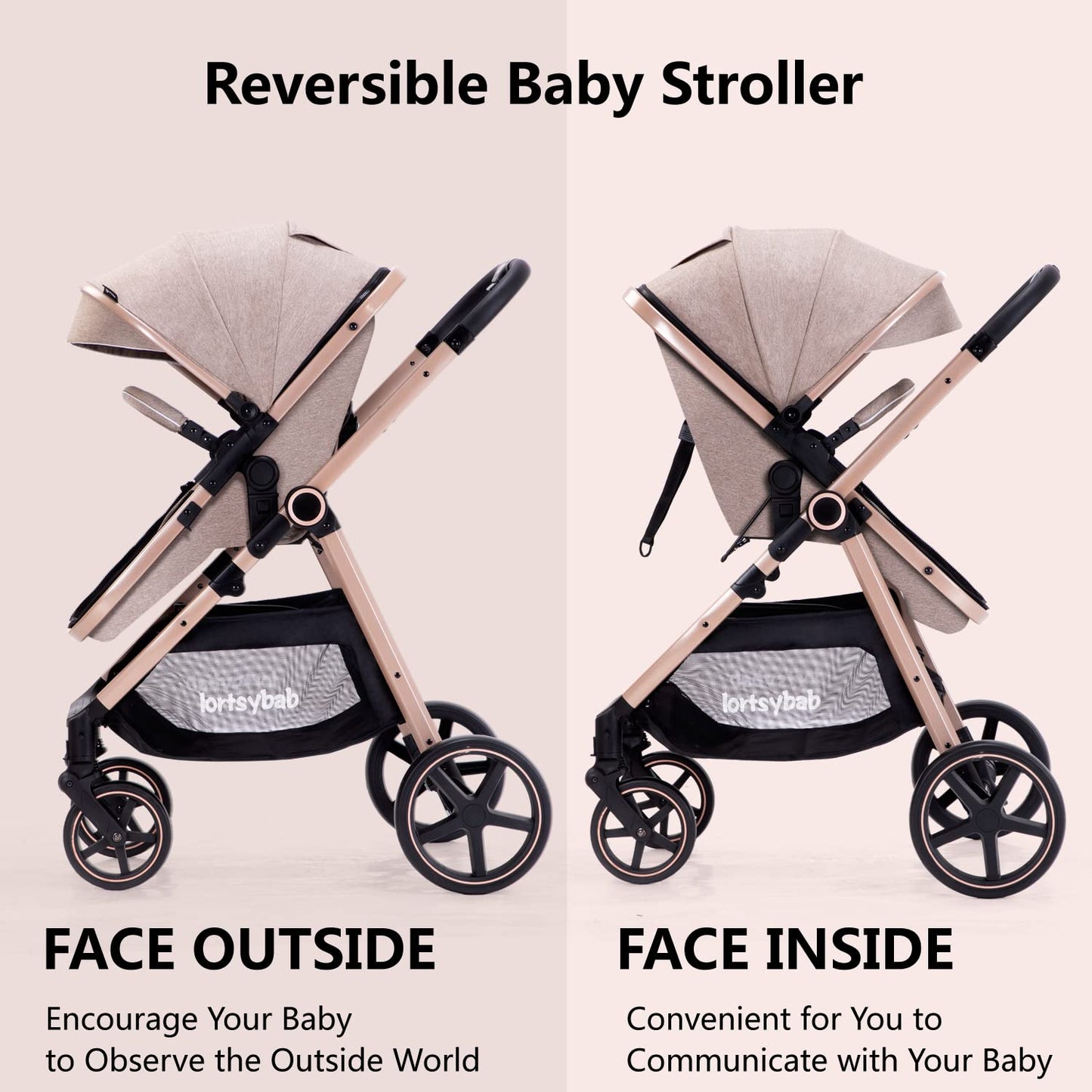 2-in-1 Baby Stroller with Bassinet Mode