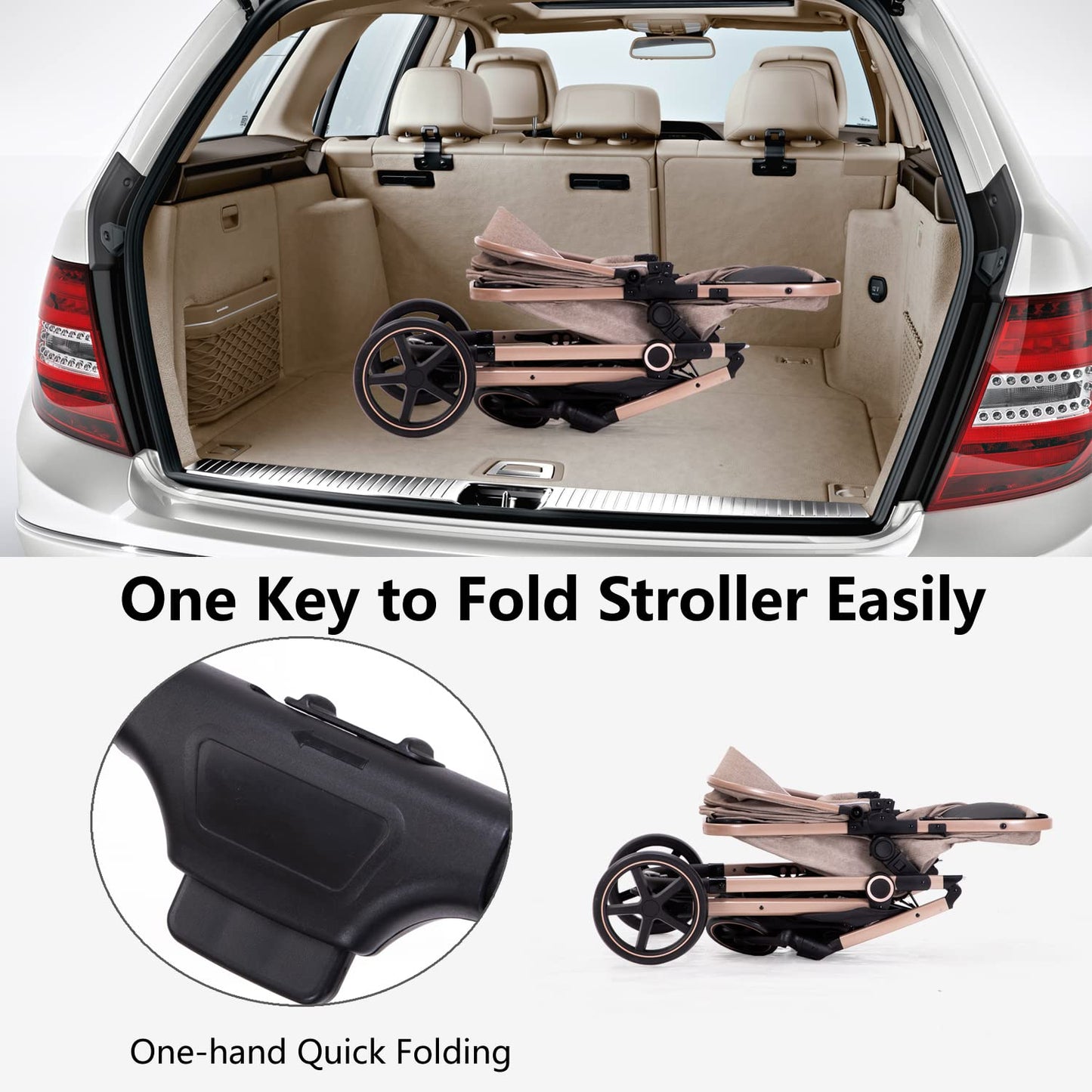 2-in-1 Baby Stroller with Bassinet Mode