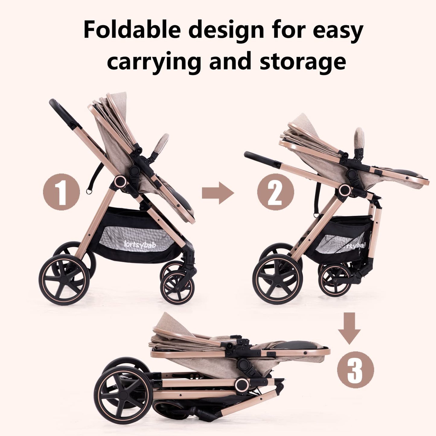 2-in-1 Baby Stroller with Bassinet Mode