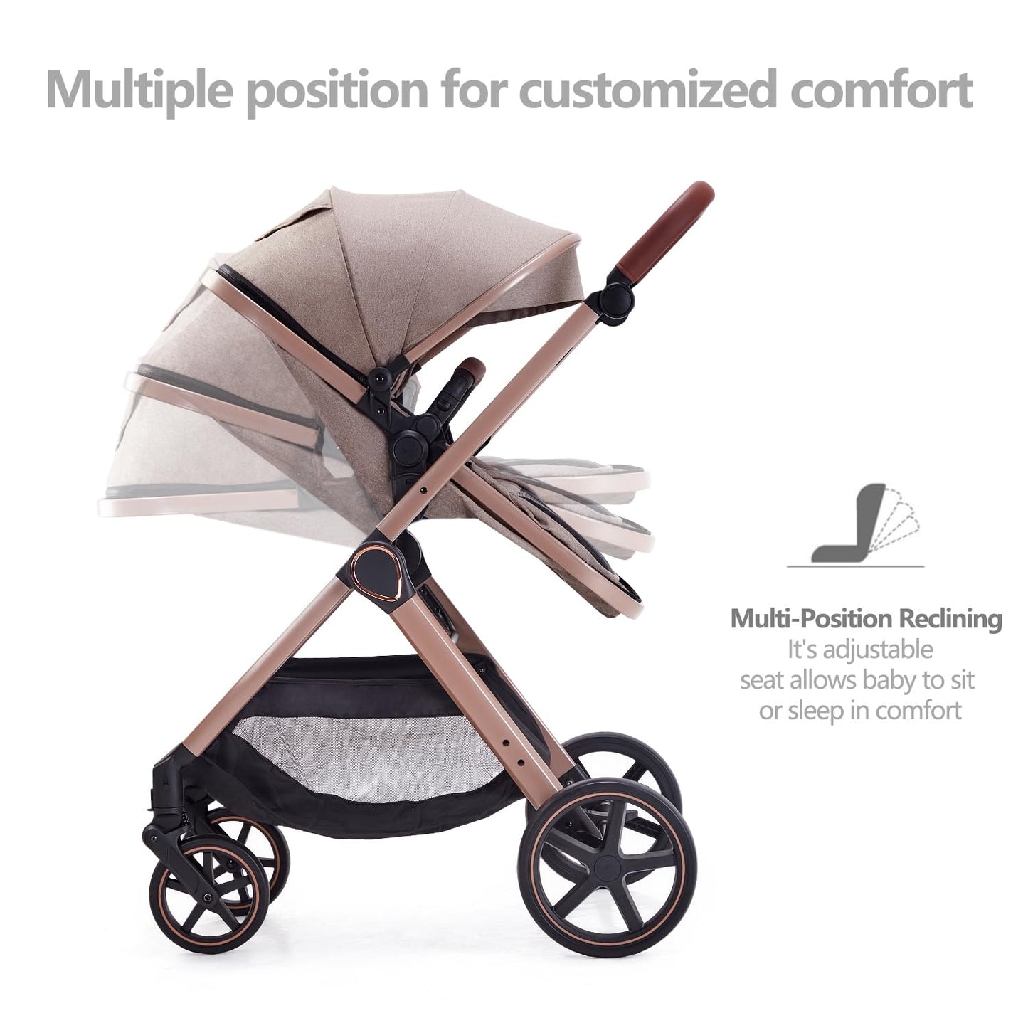 Toddler Convertible Pram Stroller