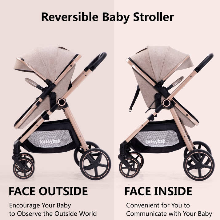 2-in-1 Baby Stroller with Bassinet Mode