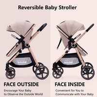 2-in-1 Baby Stroller with Bassinet Mode