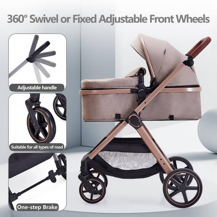 Toddler Convertible Pram Stroller