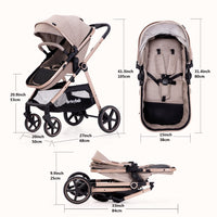 2-in-1 Baby Stroller with Bassinet Mode