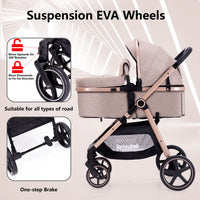 2-in-1 Baby Stroller with Bassinet Mode
